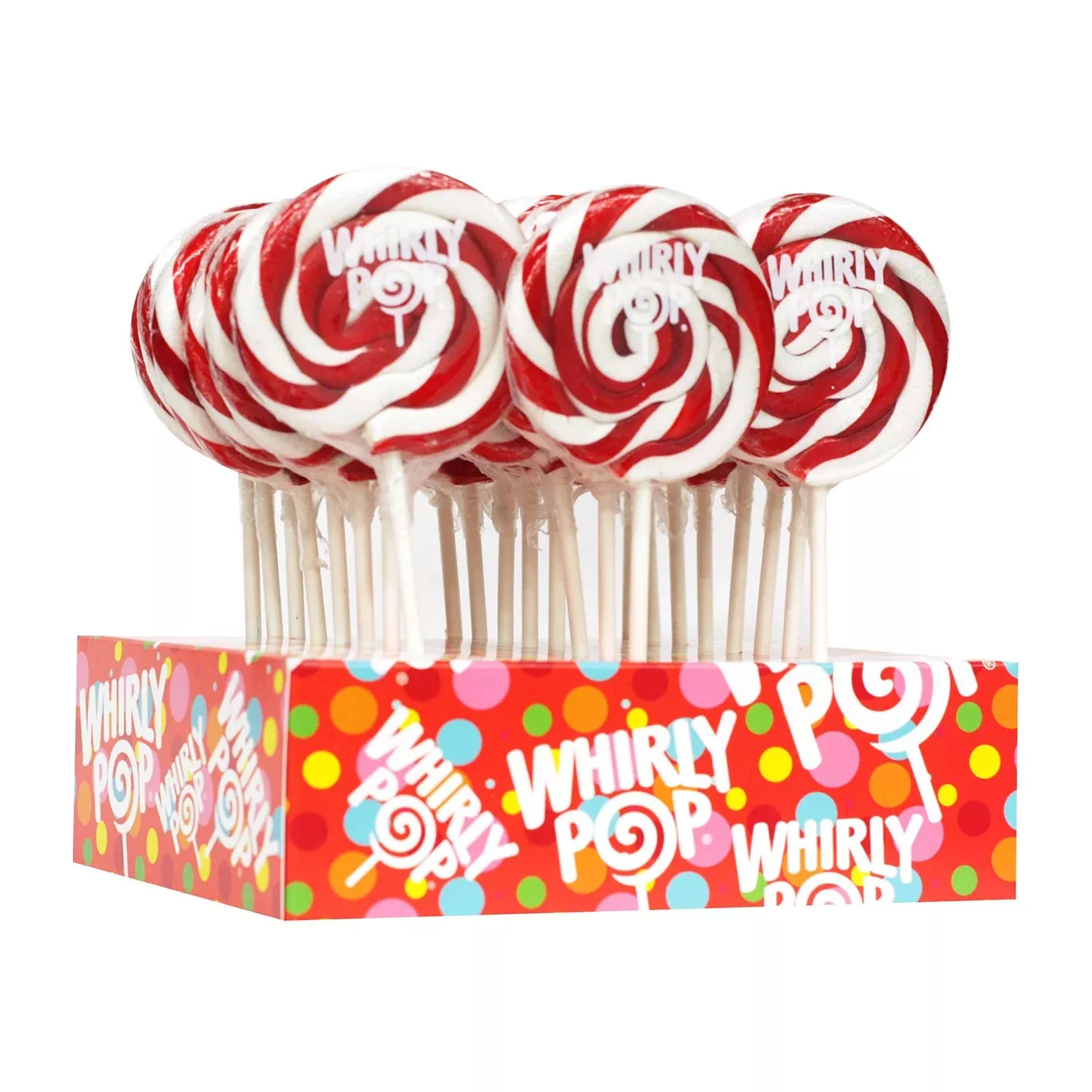 Whirly PopRed & White | 1.5oz, 24ct, Case