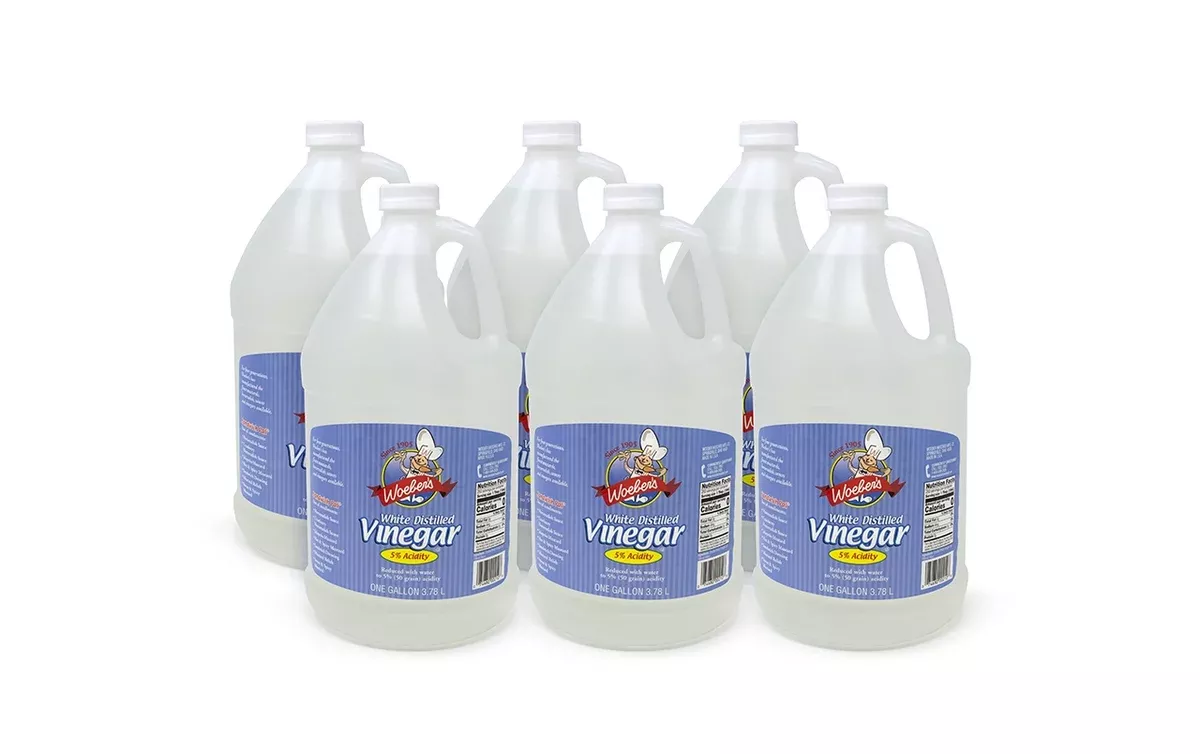 WOEBER'S White Distilled Vinegar, 1 Gallon, 6 Count