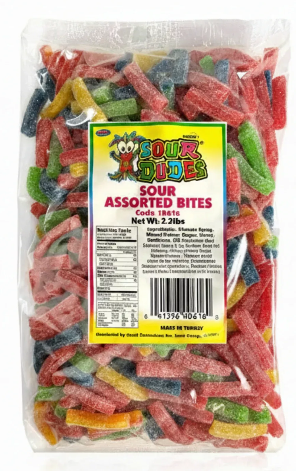 World's Sour Dudes Sour Assorted Bites | 2.2lb, Bag