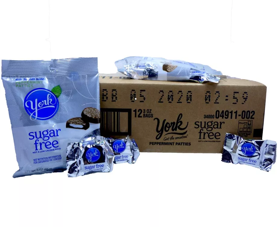 York Sugar Free Peppermint Patties 3oz Bag or 12 Count Box
