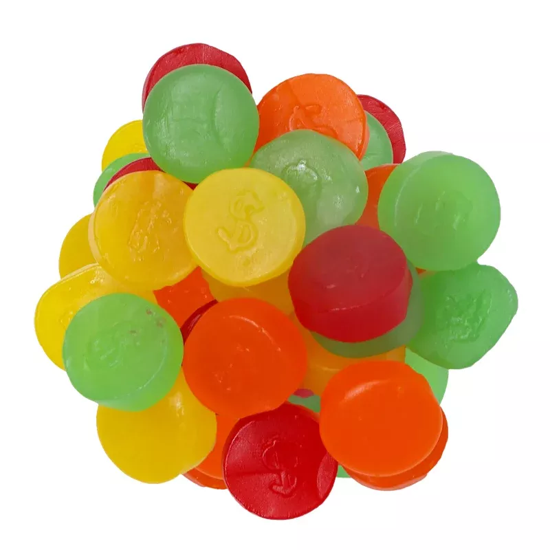 Zachary Assorted Fruit JuJu Coins Chewy Candy - Bulk Bags