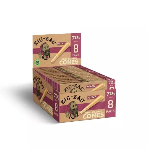 Zig Zag Cones Mini Unbleached (Pack of 8)