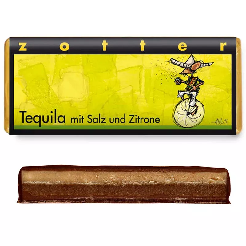 zotter – hand-scooped chocolate – tequila with salt & lemon