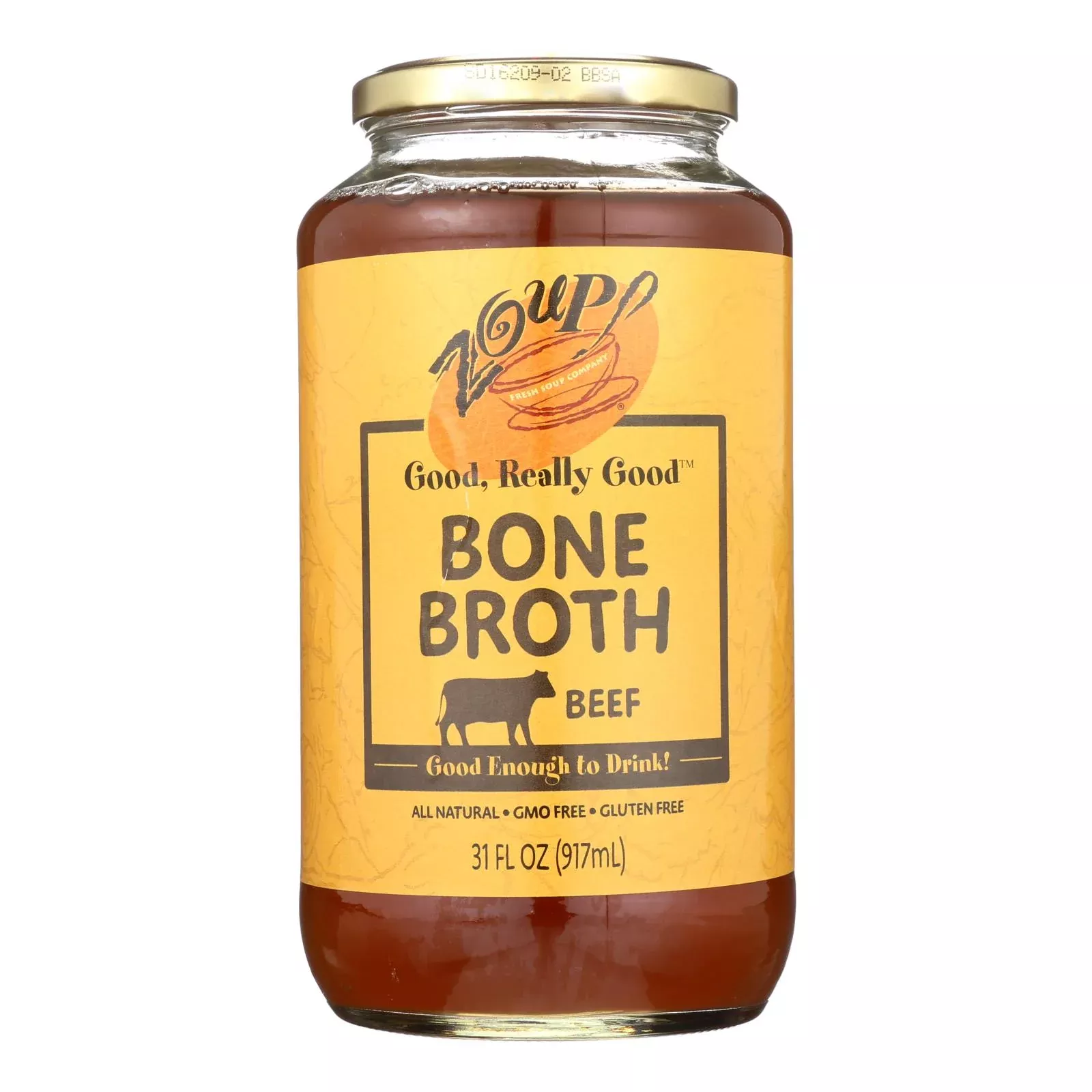 Zoup! Good Really Good - Bone Broth - Beef - Case of 6 - 31 fl Ounce.