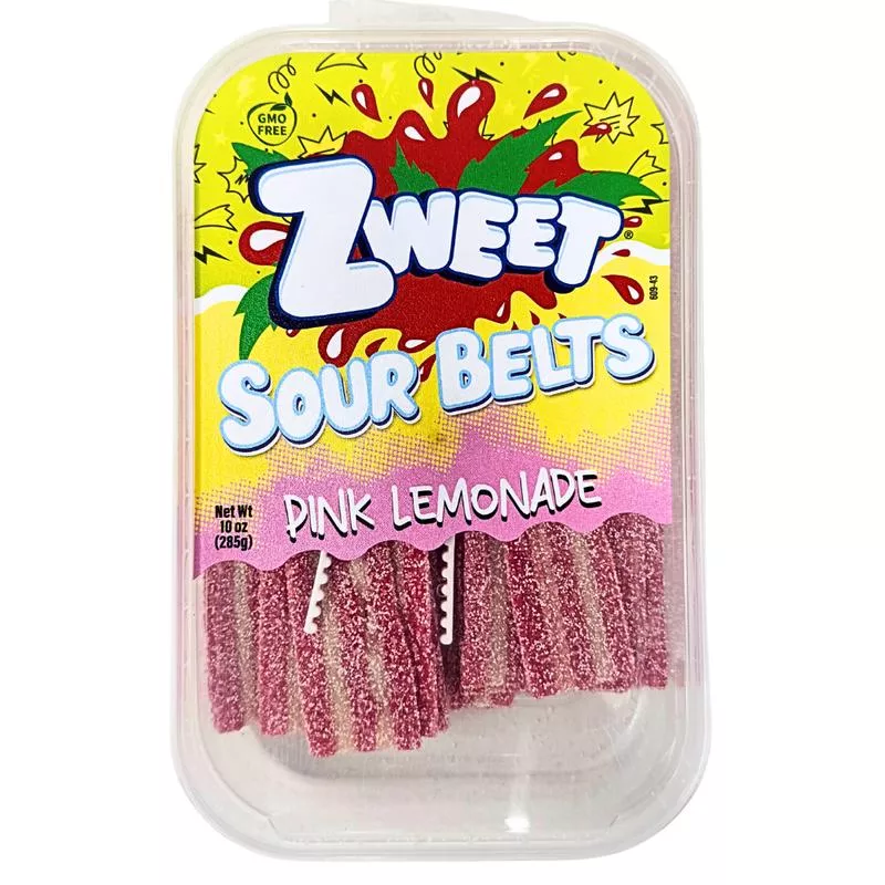 Zweet Sour Belts Pink Lemonade – 10oz