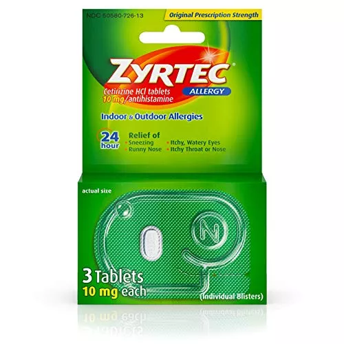 Zyrtec Allergy 10mg 3ct Single Bag